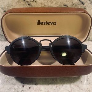 Illesteva Milan II Matte Black Sunglasses